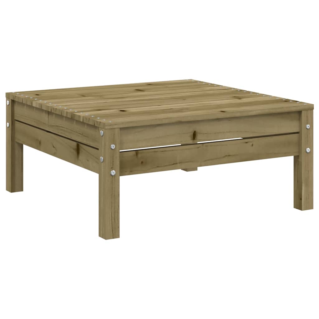 vidaXL Gartensofa mit Kissen und Hocker 2-Sitzer