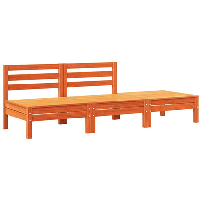 vidaXL Canapé de jardin 2 places avec coussins et pouf