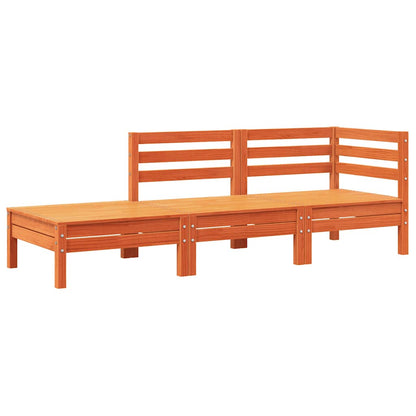 vidaXL Canapé de jardin avec coussins et repose-pieds Bois de pin massif