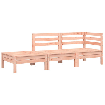vidaXL Canapé de jardin avec coussins et pouf Douglas massif