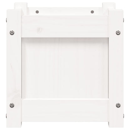 vidaXL Pflanzkübel Weiß 31x31x31 cm Massivholz Kiefer