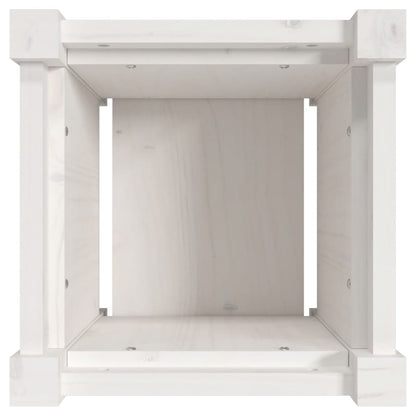 vidaXL Pflanzkübel 2 Stk. Weiß Massivholz Kiefer