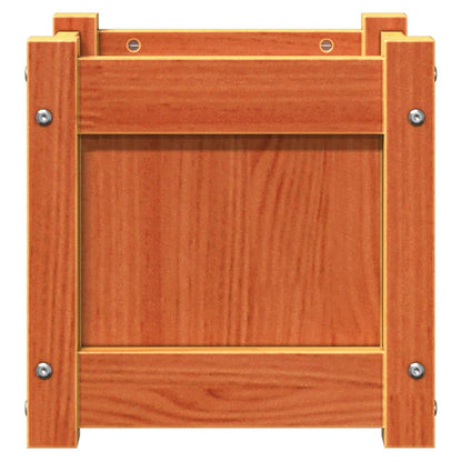 vidaXL Pflanzkübel Wachsbraun 31x31x31 cm Massivholz Kiefer