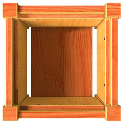 vidaXL Pflanzkübel Wachsbraun 31x31x31 cm Massivholz Kiefer