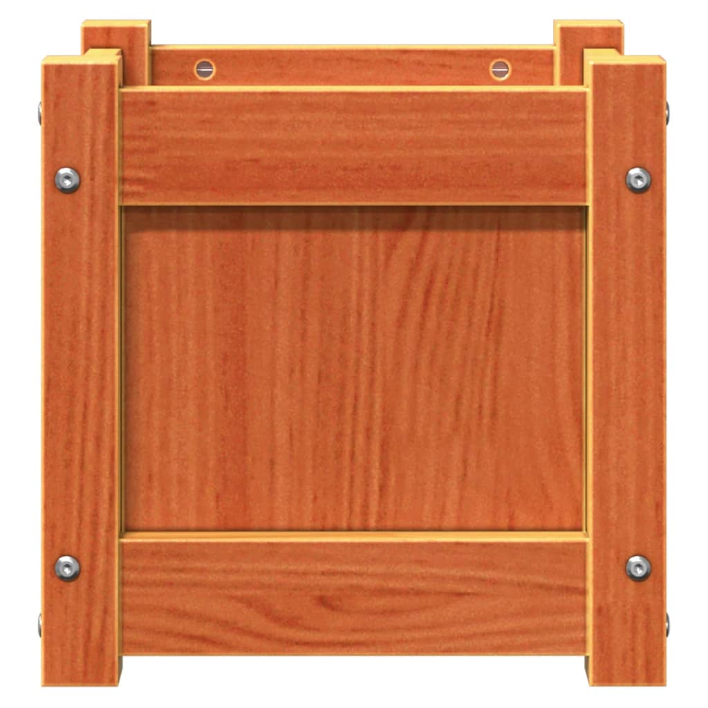 vidaXL Pflanzkübel 2 Stk. Wachsbraun Massivholz Kiefer
