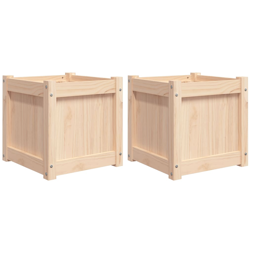 vidaXL Pflanzkübel 2 Stk. Massivholz Kiefer