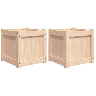 vidaXL Pflanzkübel 2 Stk. Massivholz Kiefer