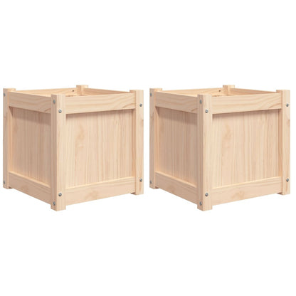 vidaXL Pflanzkübel 2 Stk. Massivholz Kiefer