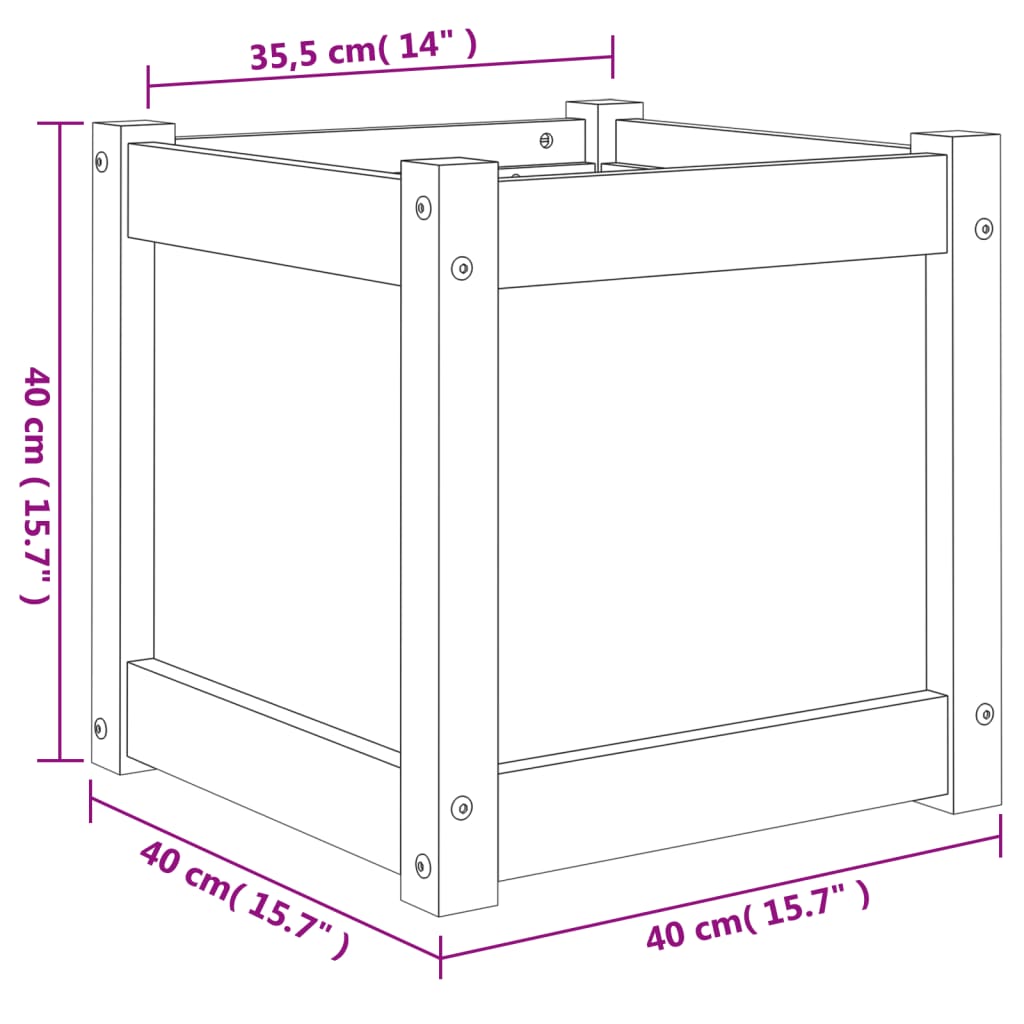 vidaXL Pflanzkübel 2 Stk. Wachsbraun Massivholz Kiefer