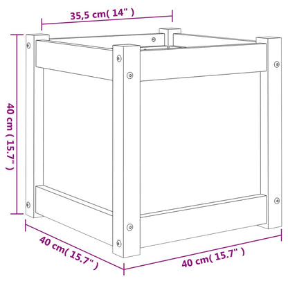 vidaXL Pflanzkübel 2 Stk. Wachsbraun Massivholz Kiefer
