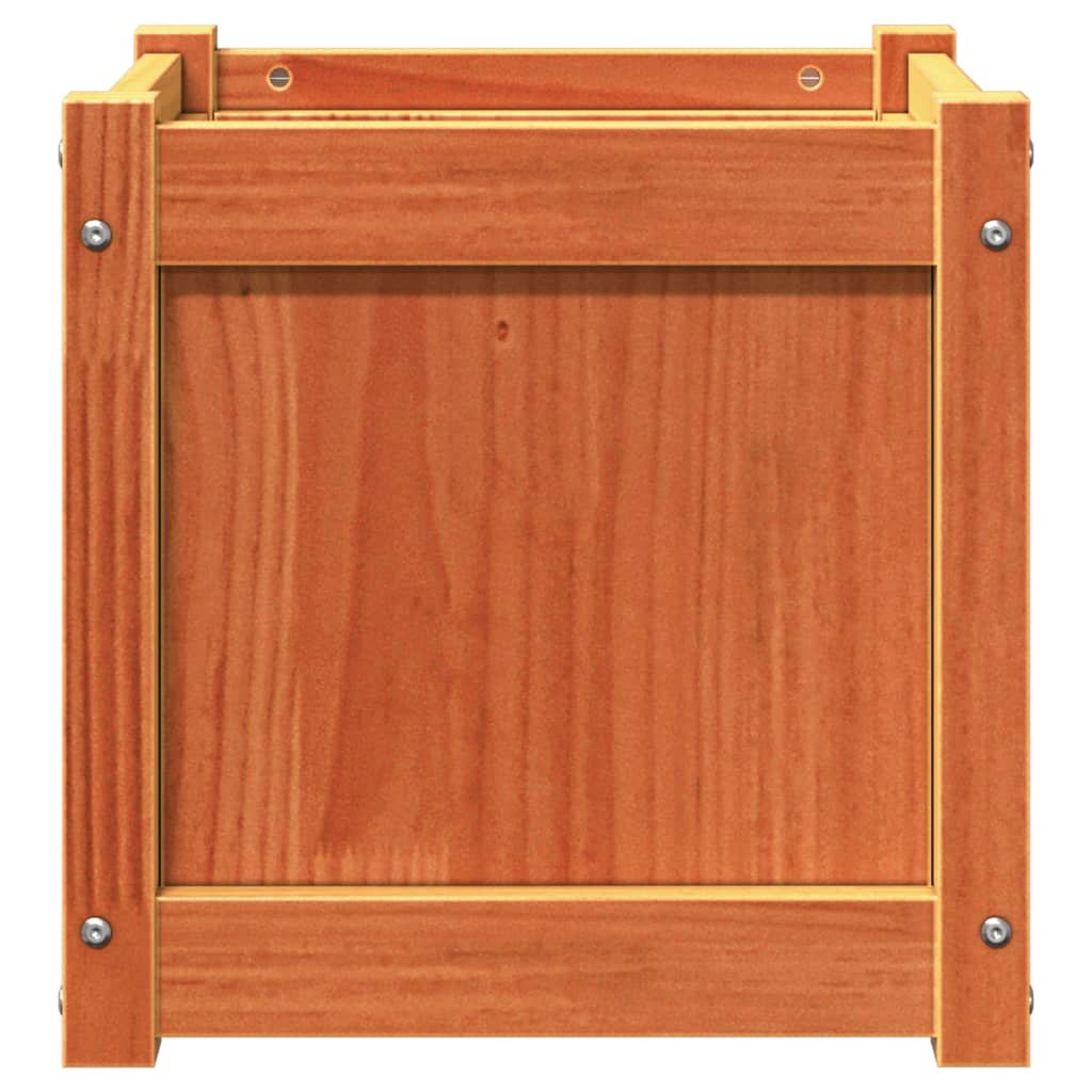 vidaXL Pflanzkübel 2 Stk. Wachsbraun Massivholz Kiefer