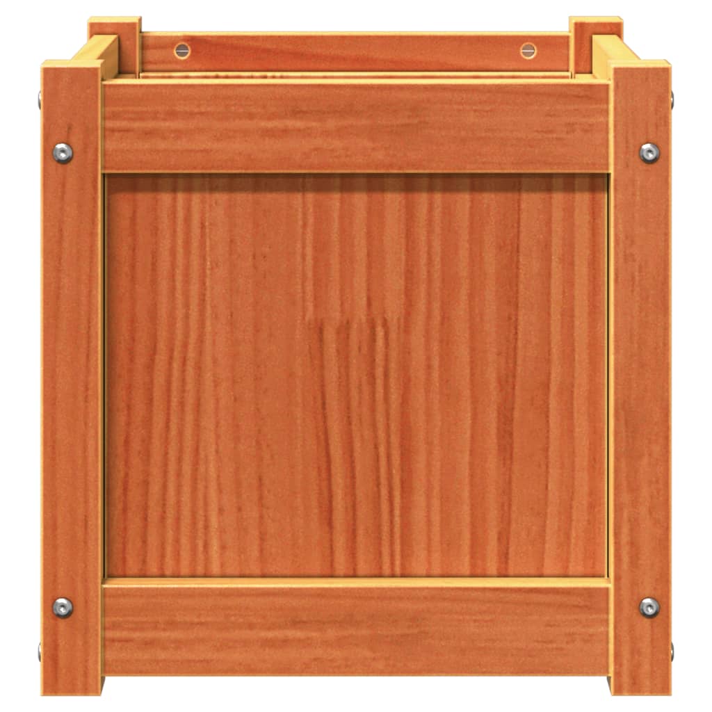 vidaXL Pflanzkübel 2 Stk. Wachsbraun Massivholz Kiefer