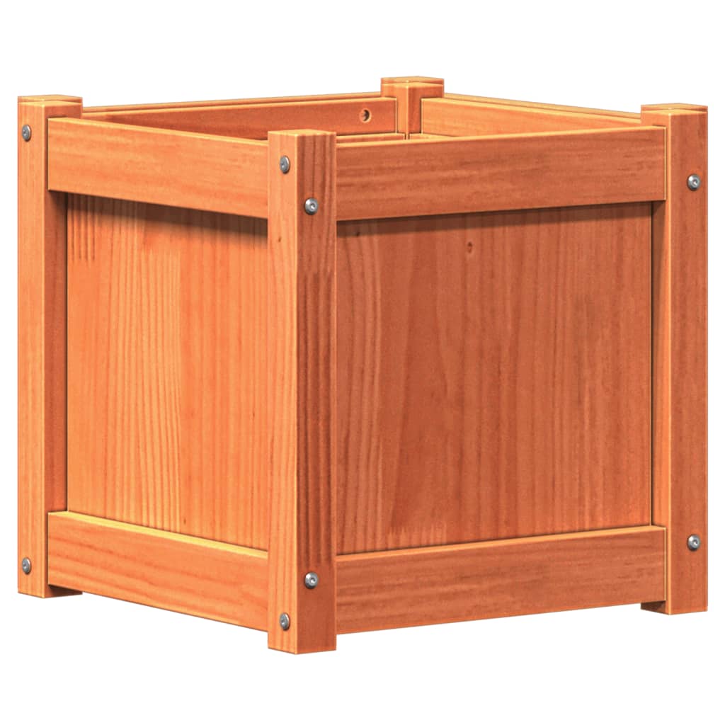 vidaXL Pflanzkübel 2 Stk. Wachsbraun Massivholz Kiefer