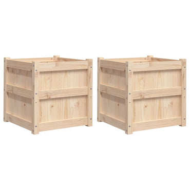 vidaXL Pflanzkübel 2 Stk. Massivholz Kiefer
