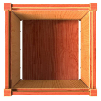 vidaXL Pflanzkübel Wachsbraun 50x50x50 cm Massivholz Kiefer