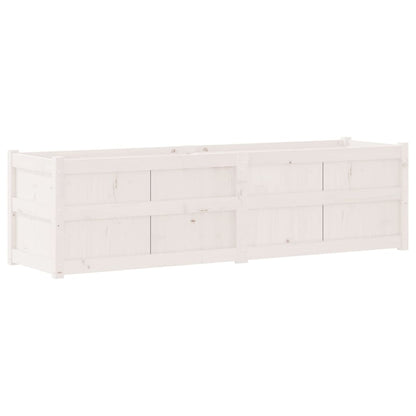 vidaXL Pflanzkübel Weiß 180x50x50 cm Massivholz Kiefer