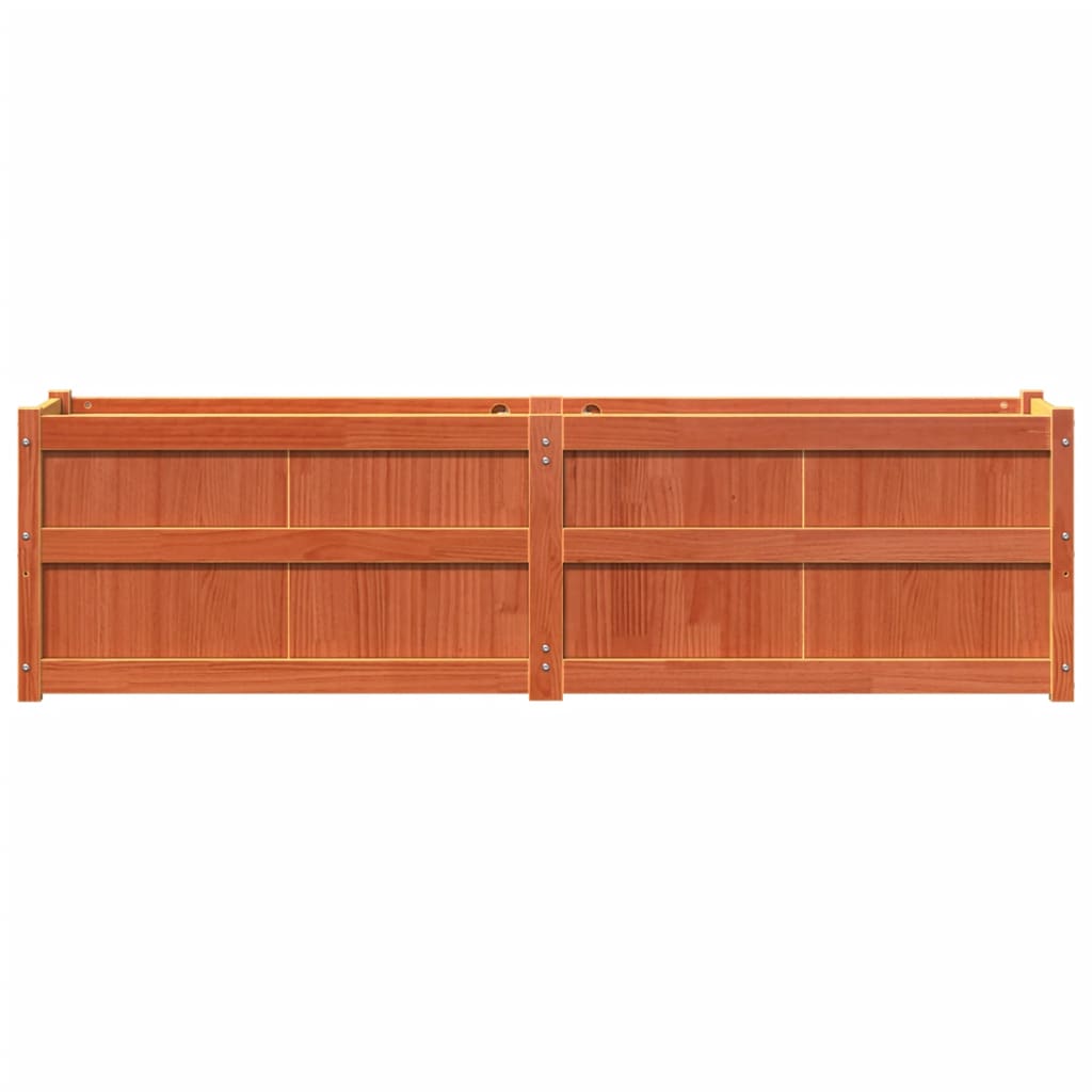 vidaXL Pflanzkübel Wachsbraun 180x50x50 cm Massivholz Kiefer