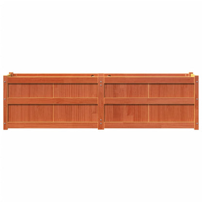 vidaXL Pflanzkübel Wachsbraun 180x50x50 cm Massivholz Kiefer