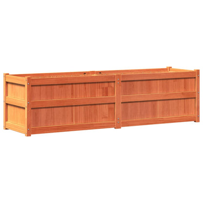 vidaXL Pflanzkübel Wachsbraun 180x50x50 cm Massivholz Kiefer