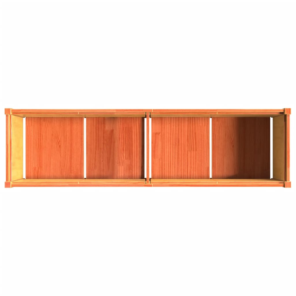 vidaXL Pflanzkübel Wachsbraun 180x50x50 cm Massivholz Kiefer