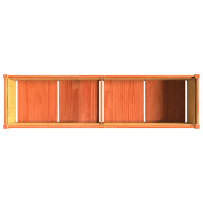 vidaXL Pflanzkübel Wachsbraun 180x50x50 cm Massivholz Kiefer