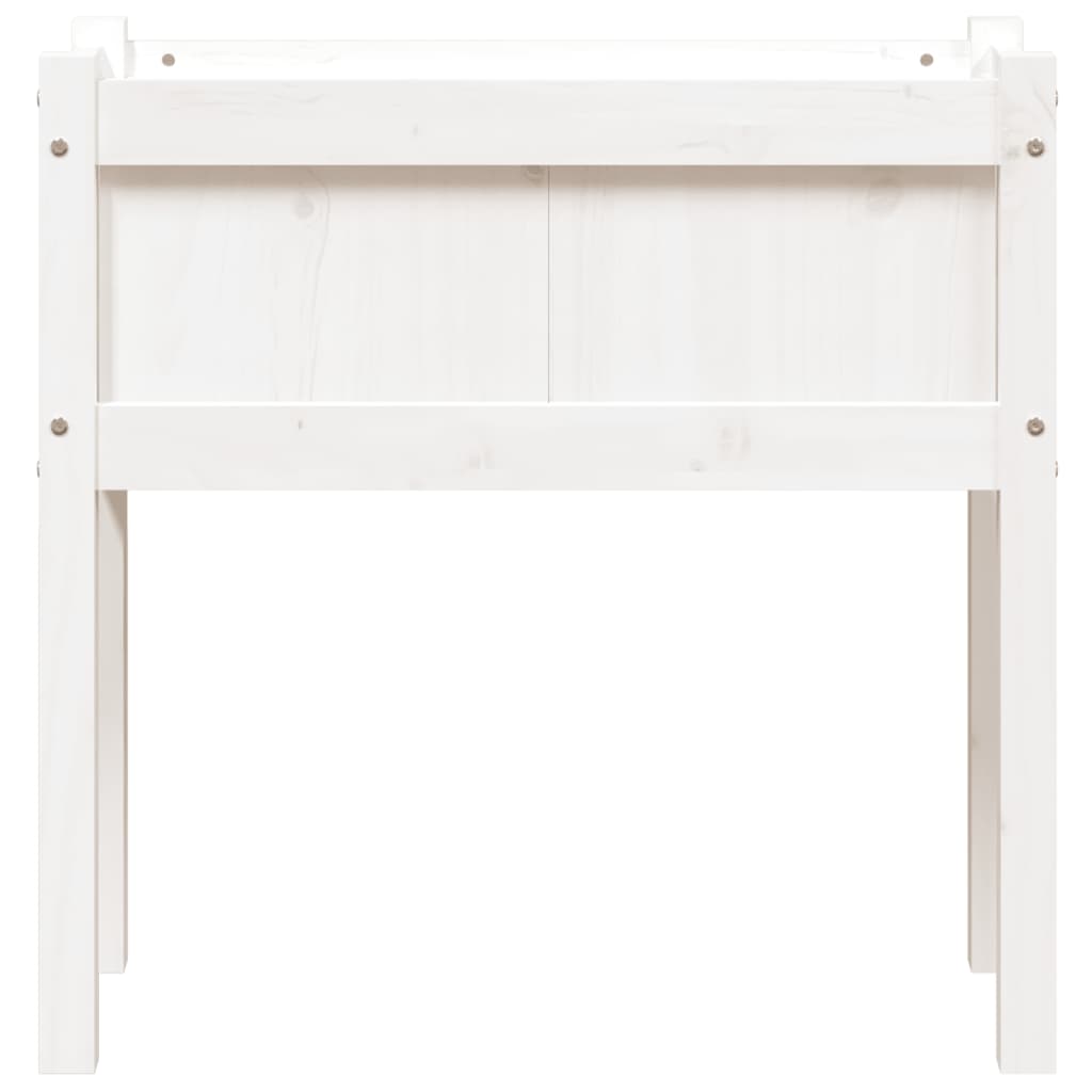 vidaXL Pflanzkübel mit Beinen Weiß 70x31x70 cm Massivholz Kiefer