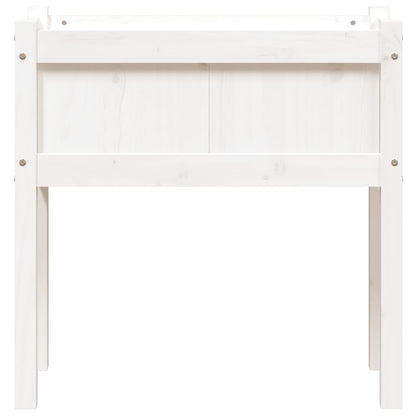 vidaXL Pflanzkübel mit Beinen Weiß 70x31x70 cm Massivholz Kiefer