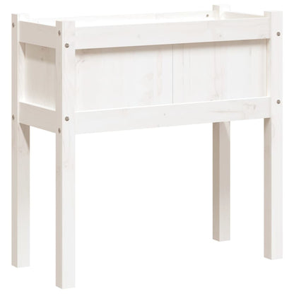 vidaXL Pflanzkübel mit Beinen Weiß 70x31x70 cm Massivholz Kiefer