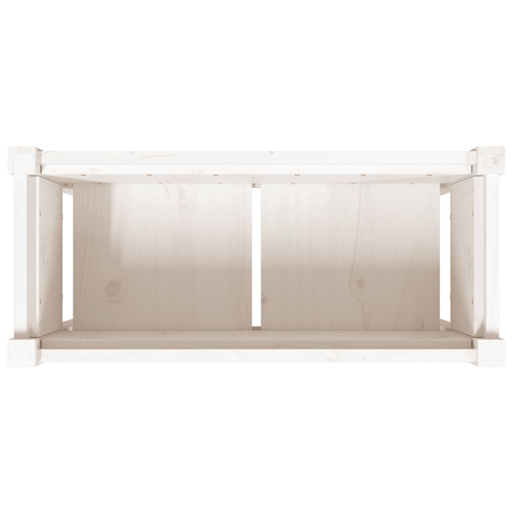 vidaXL Pflanzkübel mit Beinen Weiß 70x31x70 cm Massivholz Kiefer