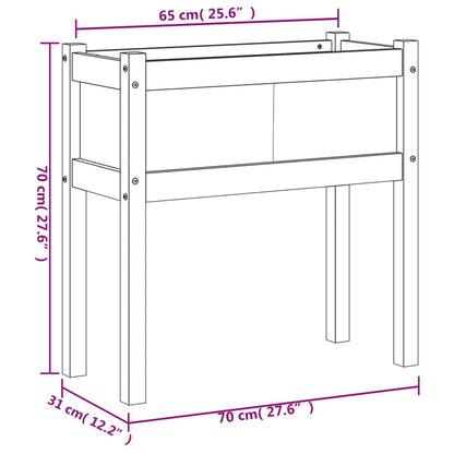 vidaXL Pflanzkübel mit Beinen 2 Stk. Wachsbraun Massivholz Kiefer
