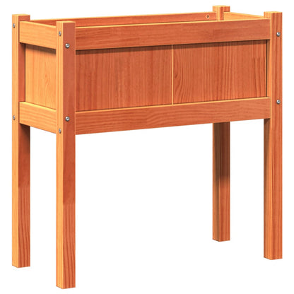 vidaXL Pflanzkübel mit Beinen 2 Stk. Wachsbraun Massivholz Kiefer