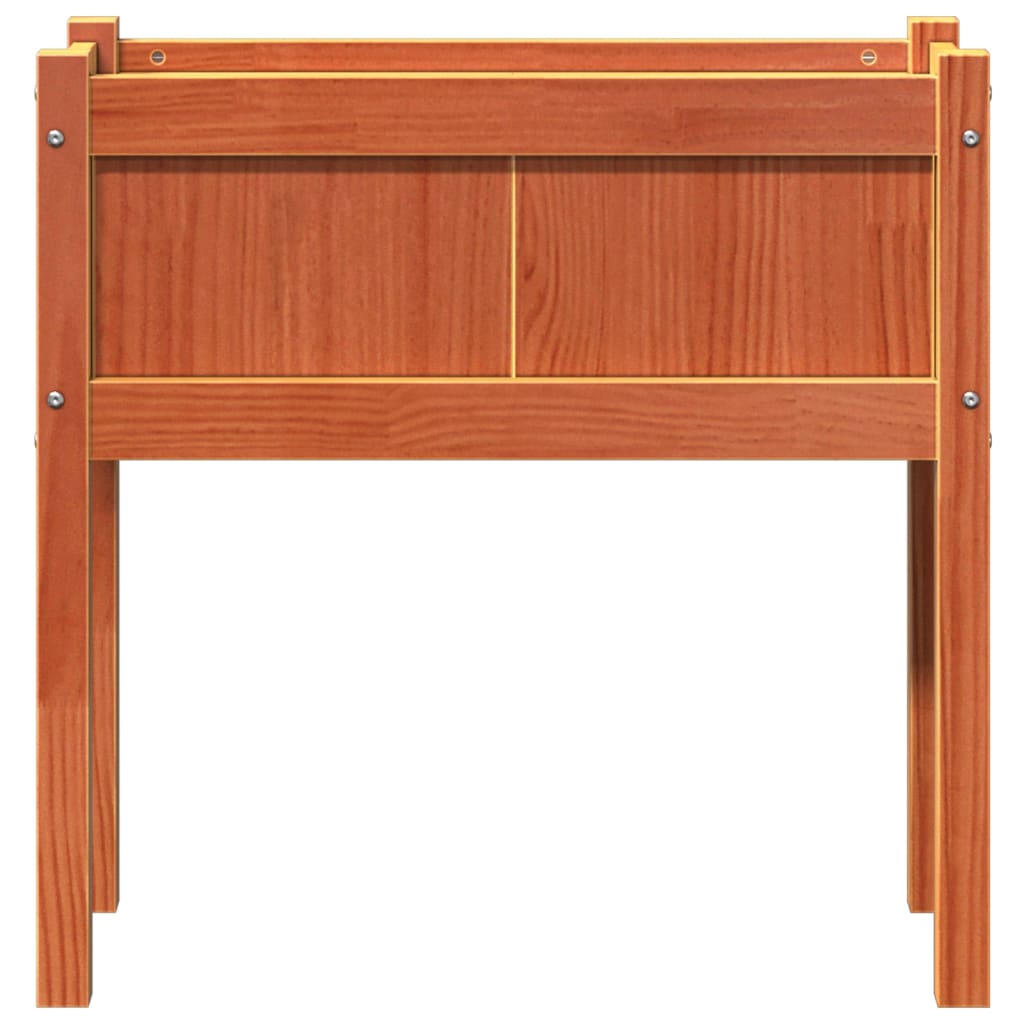vidaXL Pflanzkübel mit Beinen 2 Stk. Wachsbraun Massivholz Kiefer