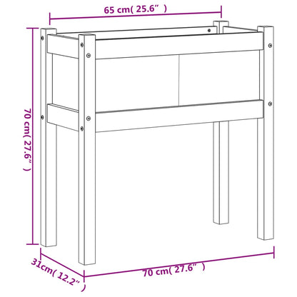 vidaXL Pflanzkübel mit Beinen 70x31x70 cm Massivholz Douglasie