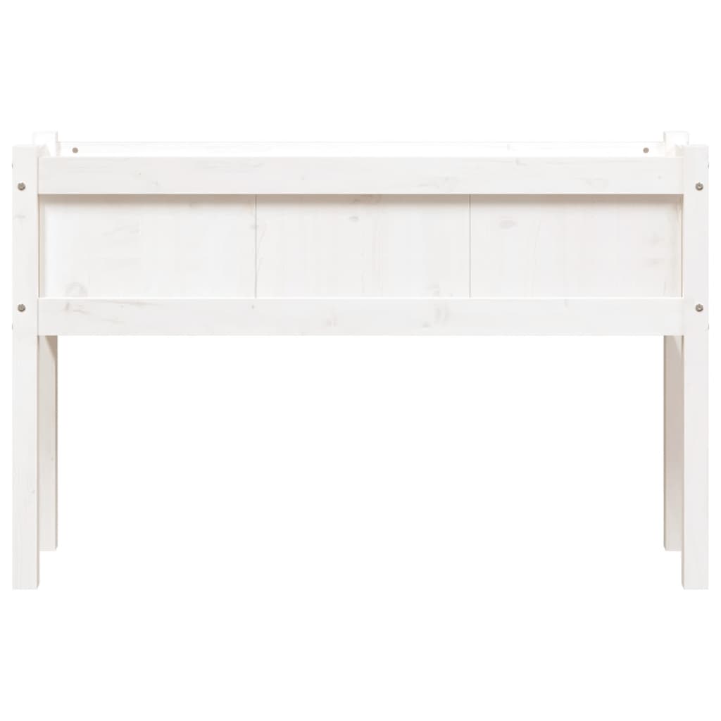 vidaXL Pflanzkübel mit Beinen Weiß 110x31x70 cm Massivholz Kiefer