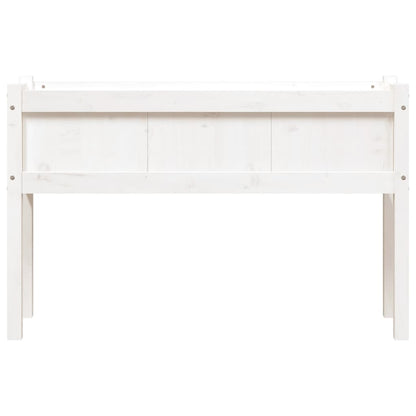 vidaXL Pflanzkübel mit Beinen Weiß 110x31x70 cm Massivholz Kiefer