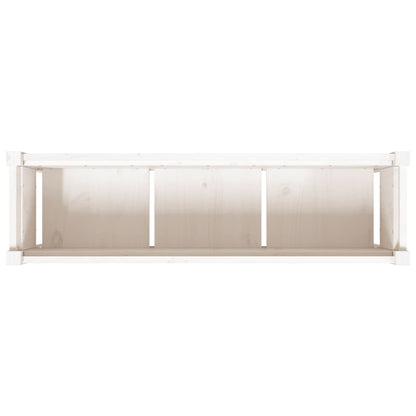 vidaXL Pflanzkübel mit Beinen Weiß 110x31x70 cm Massivholz Kiefer
