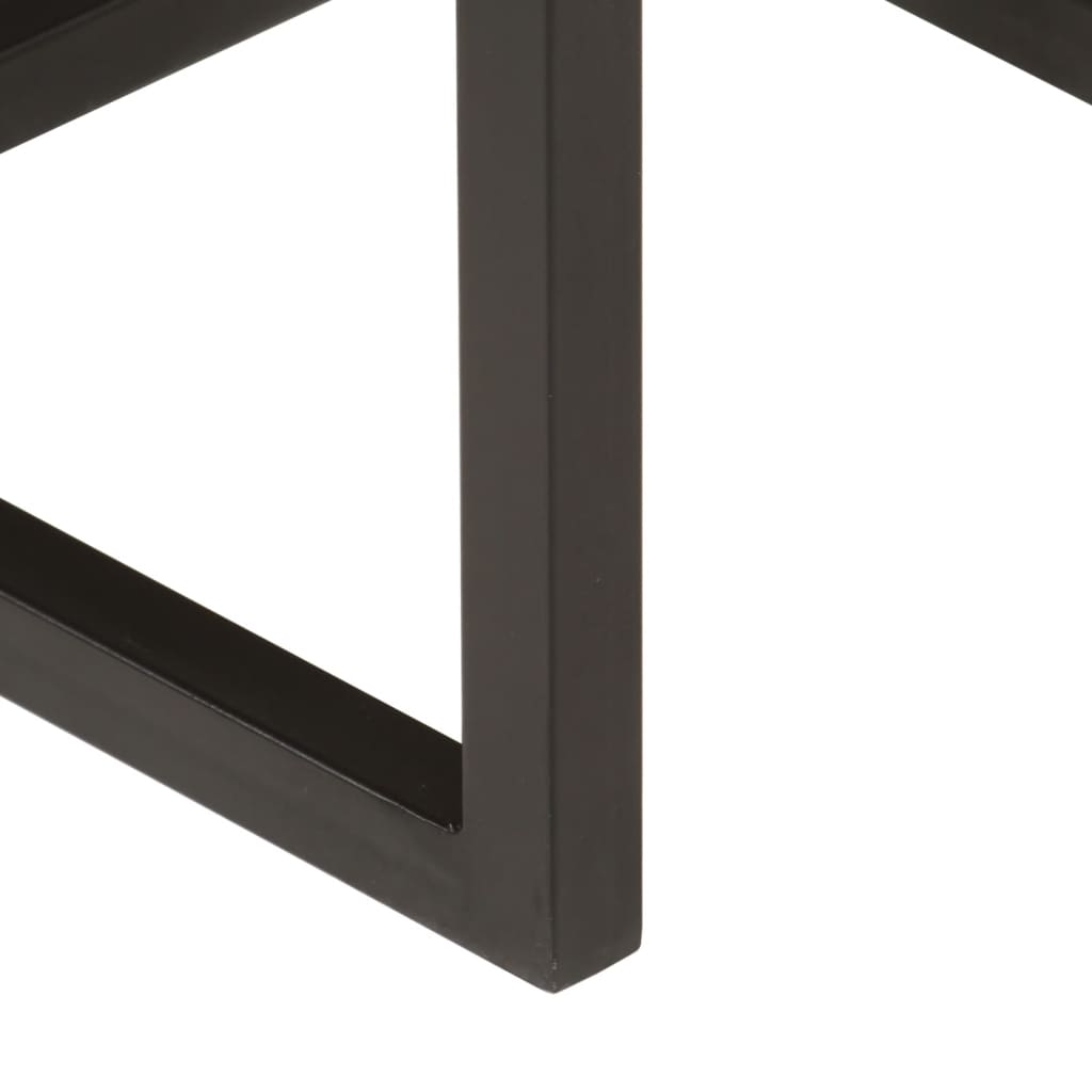 vidaXL Satztische 3 Stk. Massivholz Mango und Eisen