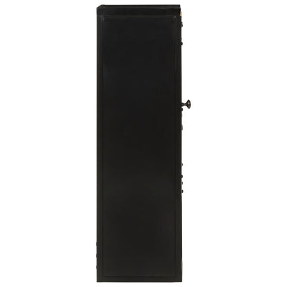 vidaXL Badschrank 40x27x90 cm Eisen und Massivholz Mango