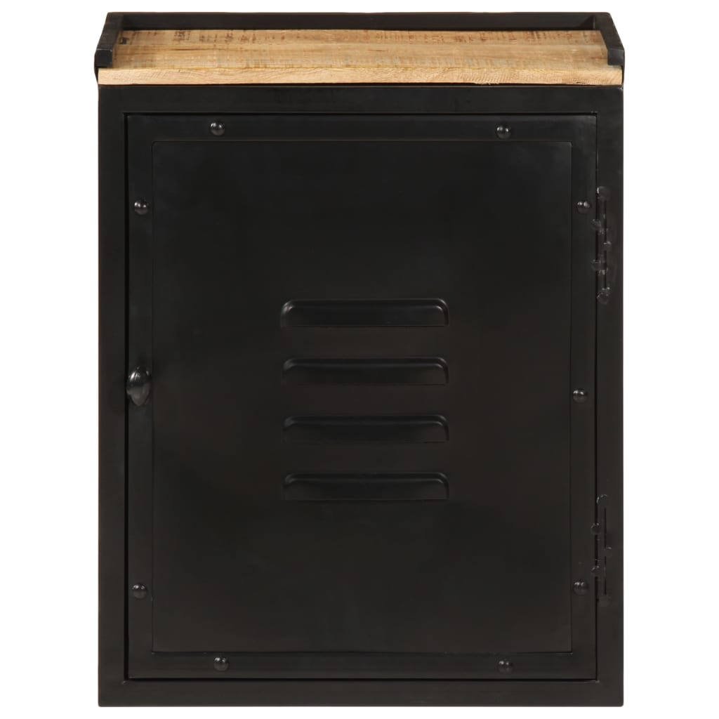 vidaXL Badschrank 40x30x50 cm Eisen und Massivholz Mango