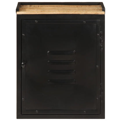 vidaXL Badschrank 40x30x50 cm Eisen und Massivholz Mango