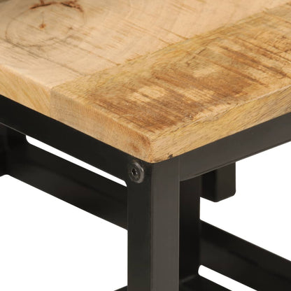 vidaXL Satztische 3 Stk. Massivholz Mango und Eisen