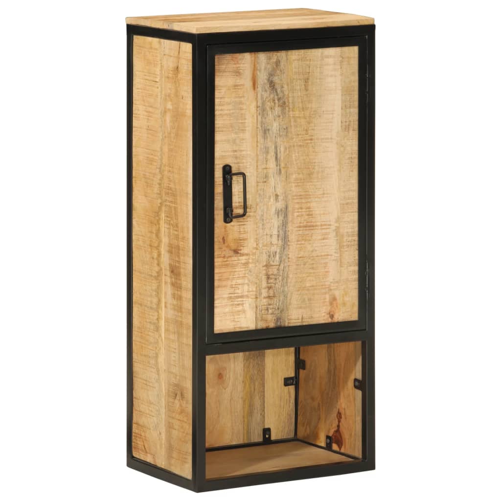 vidaXL Badschrank 40x27x90 cm Massivholz Mango und Eisen