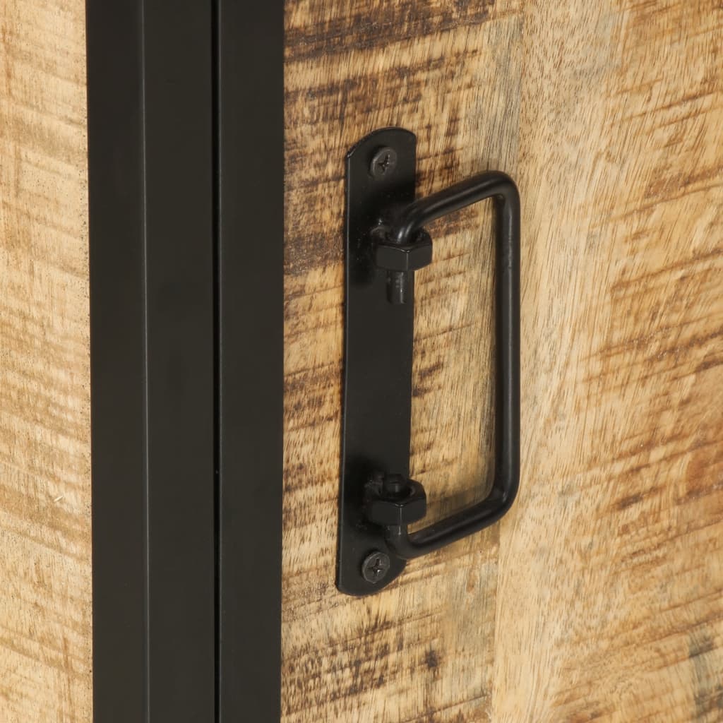 vidaXL Badschrank 40x27x90 cm Massivholz Mango und Eisen