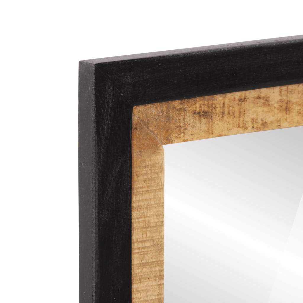 vidaXL Badspiegel 55x1x60 cm Glas und Massivholz Mango