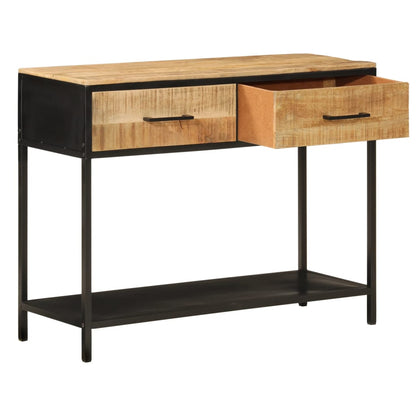 vidaXL Console 100x35x76 cm Bois de manguier massif et fer