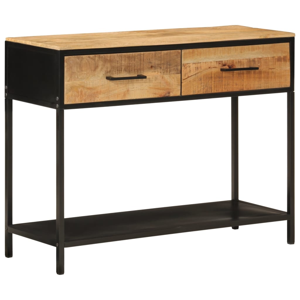 vidaXL Console 100x35x76 cm Bois de manguier massif et fer