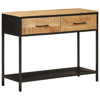 vidaXL Console 100x35x76 cm Bois de manguier massif et fer