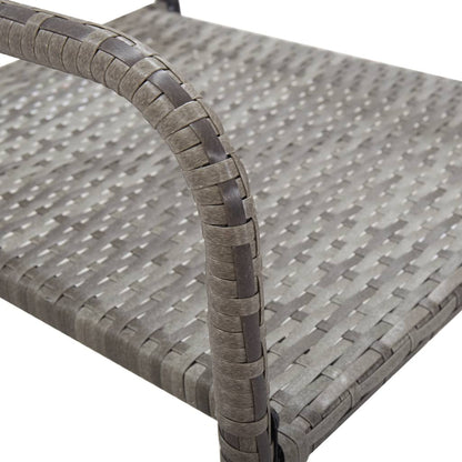 vidaXL Mobilier de salle à manger de jardin 5 pcs gris et noir résine tressée et acier