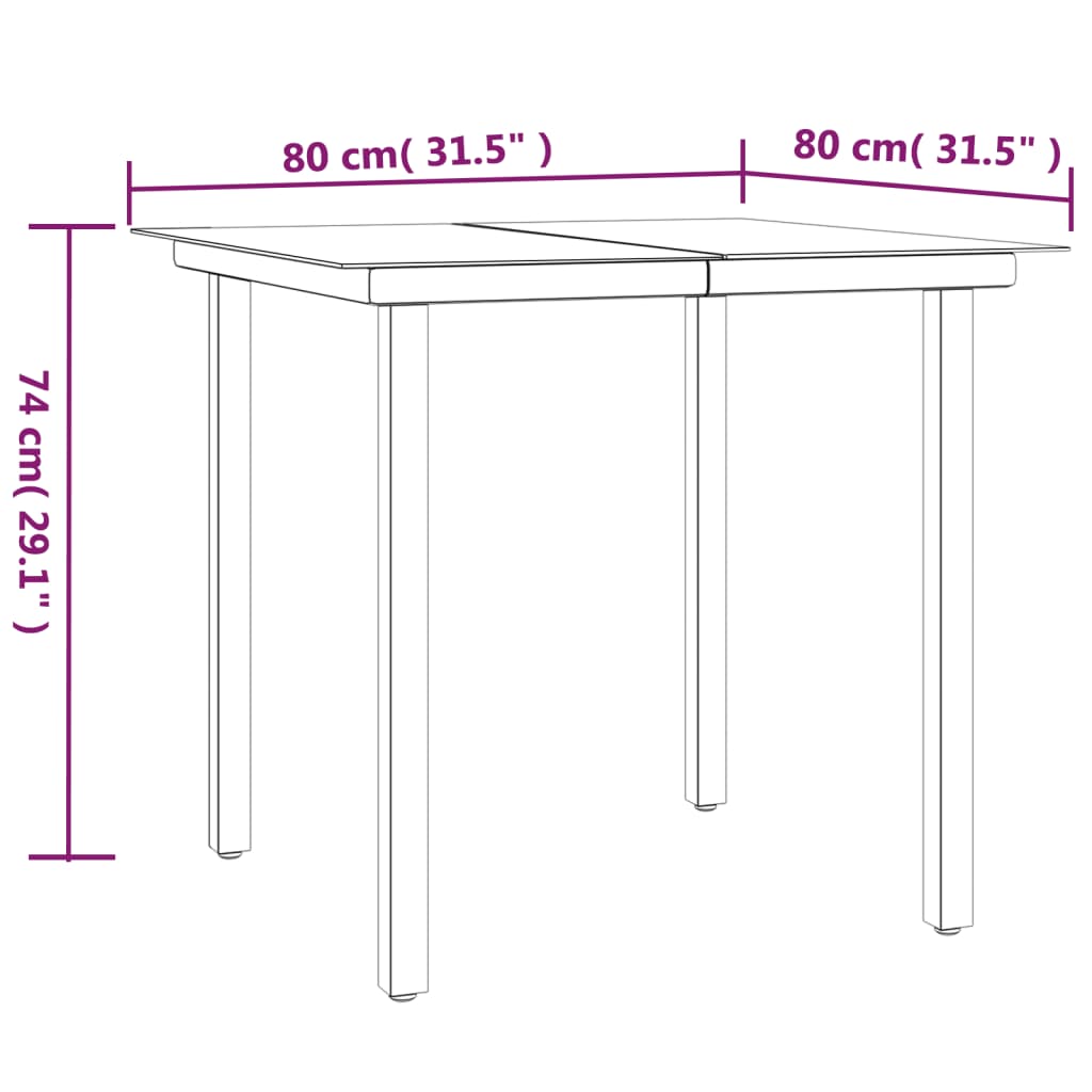 vidaXL 5-tlg. Garten-Essgruppe Grau und Schwarz Poly Rattan und Stahl