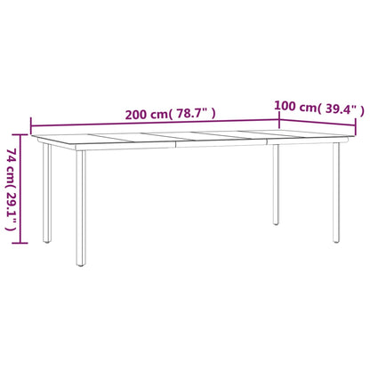 vidaXL 7-tlg. Garten-Essgruppe Schwarz Poly Rattan und Stahl